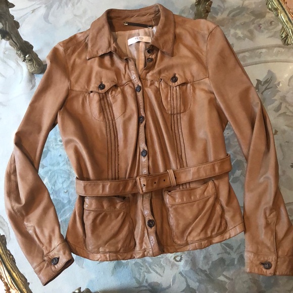Prada Jackets & Blazers - Prada leather jacket w/ free $49 Italy bangle